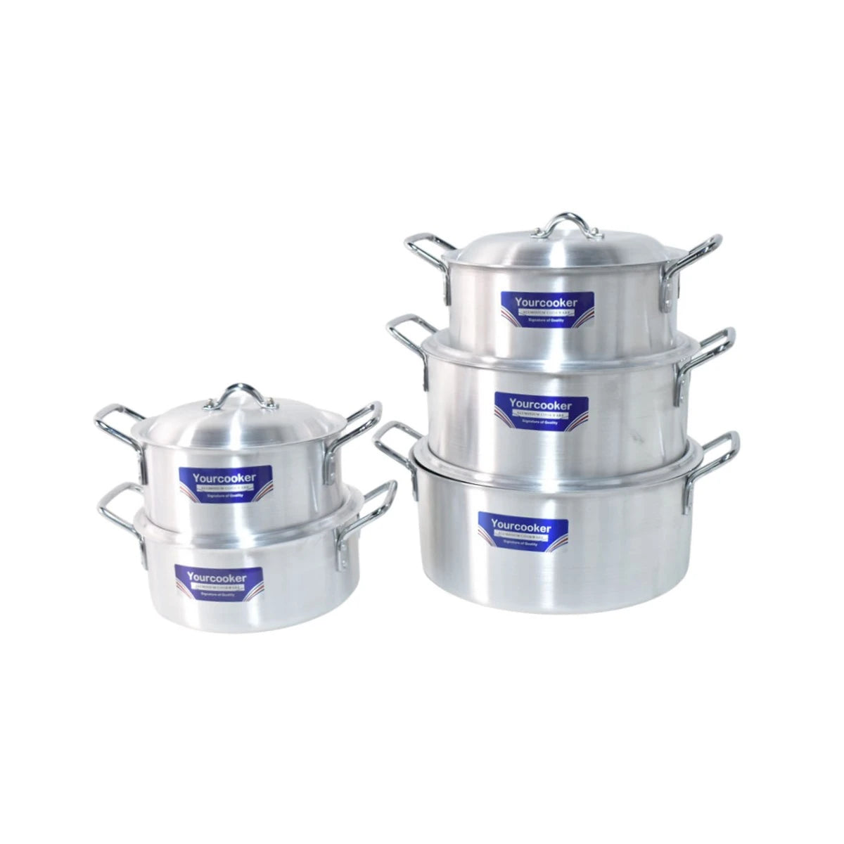 طقم قدور المنيوم 5 قطعة