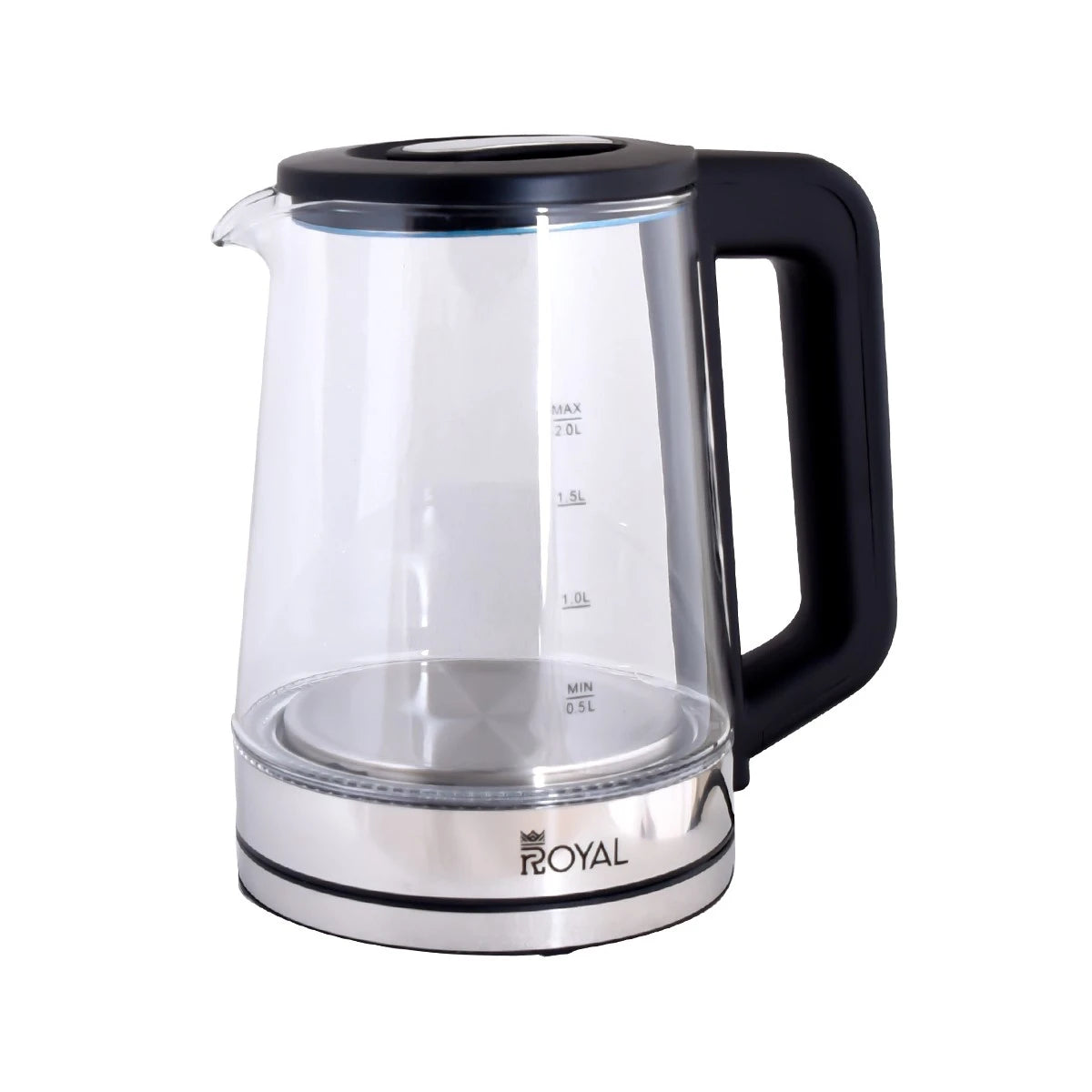 غلاية ماء كهربائية زجاج رويال 2.0 لتر 1800واط