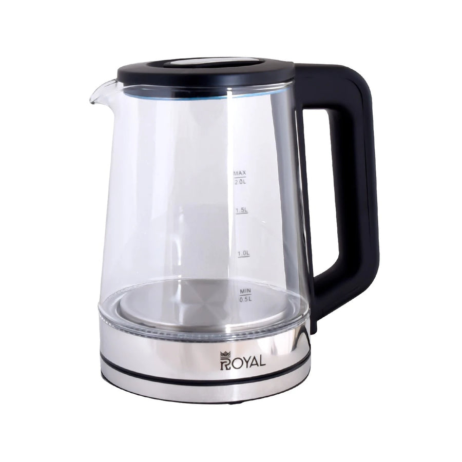 غلاية ماء كهربائية زجاج رويال 2.0 لتر 1800واط