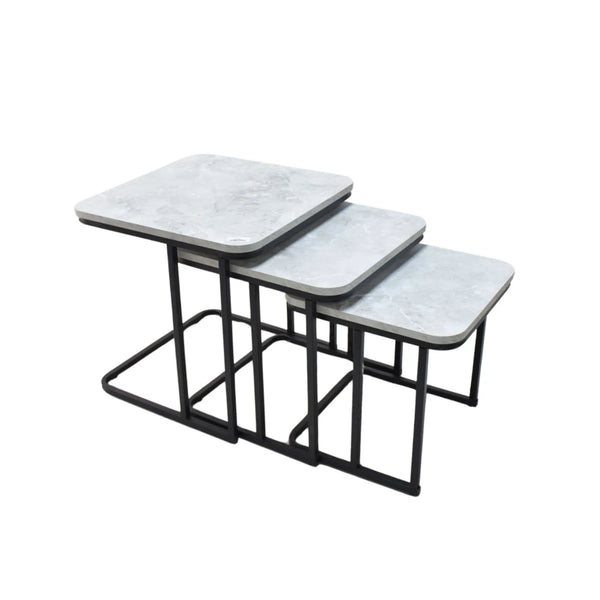 طقم طاولات خدمة خشب 3 قطعة مربع