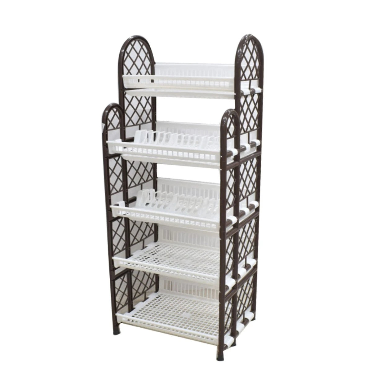 رفوف تخزين بلاستيك مع مجفف صحون 5 دور NTK220