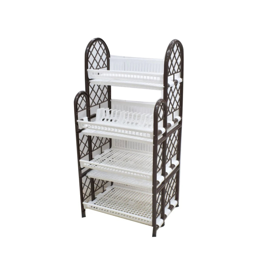 رفوف تخزين بلاستيك مع مجفف صحون 4 دور NTK219