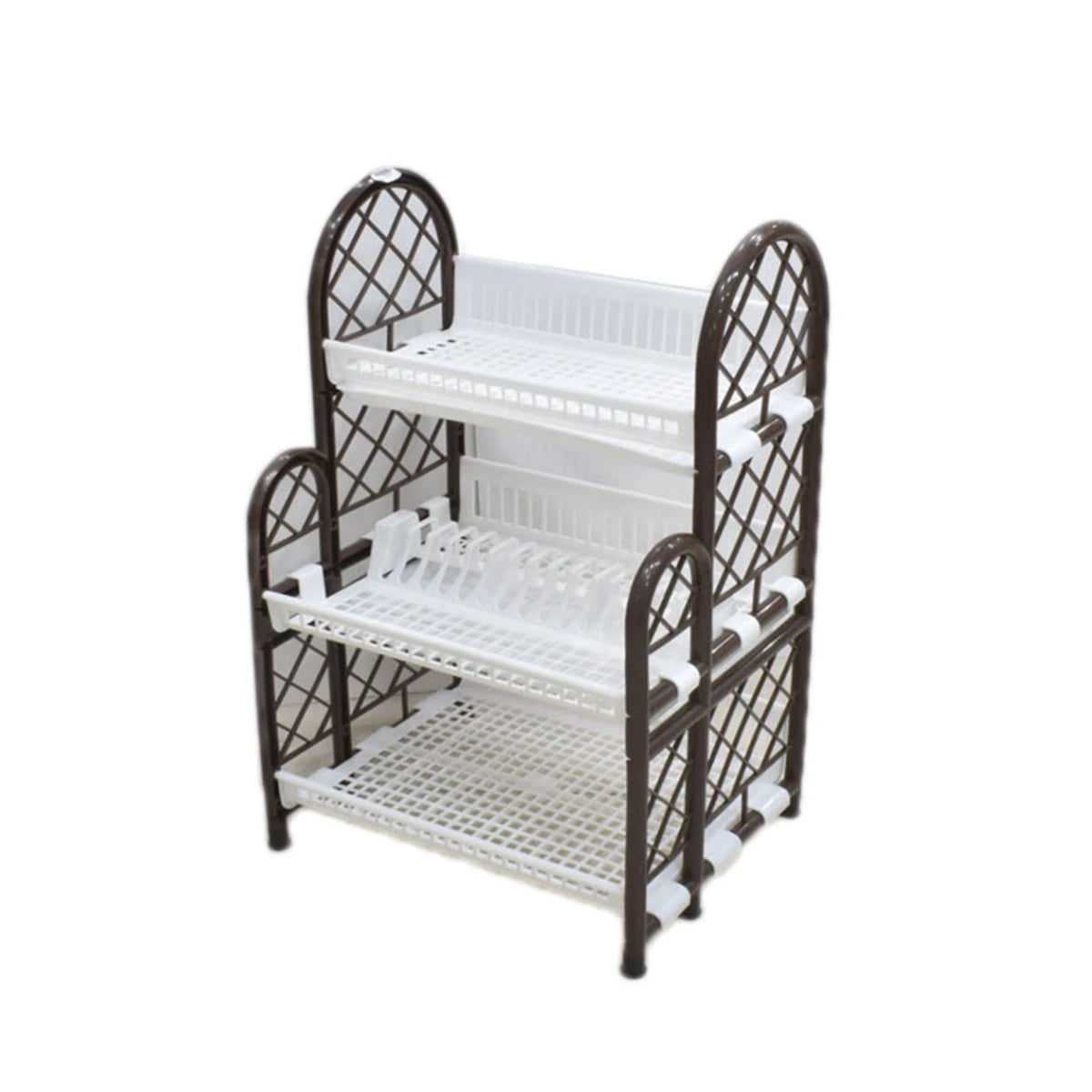 رفوف تخزين بلاستيك مع مجفف صحون 3 دور NTK218