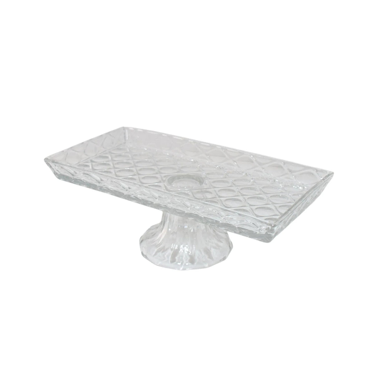 صحن تقديم زجاج مستطيل شفاف 27 × 14 × 10سم 660142