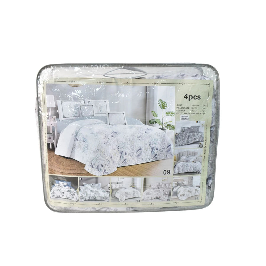 مفرش سرير نفر مشجر 4 قطعة