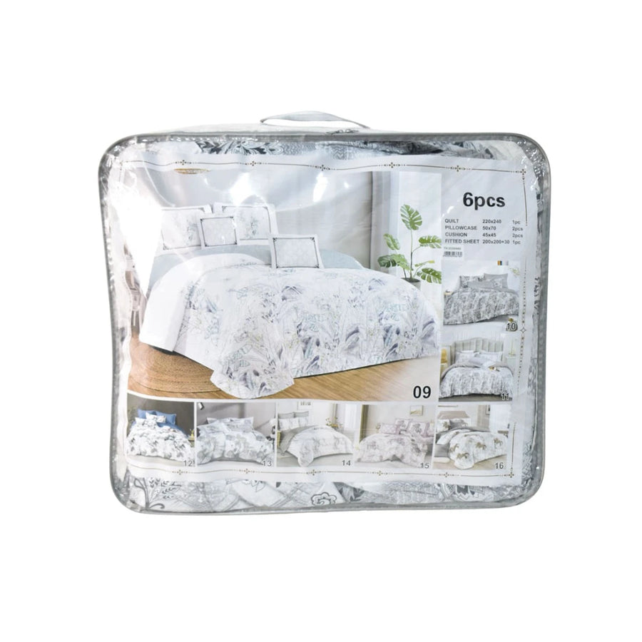 مفرش سرير نفرين مشجر 6 قطعة