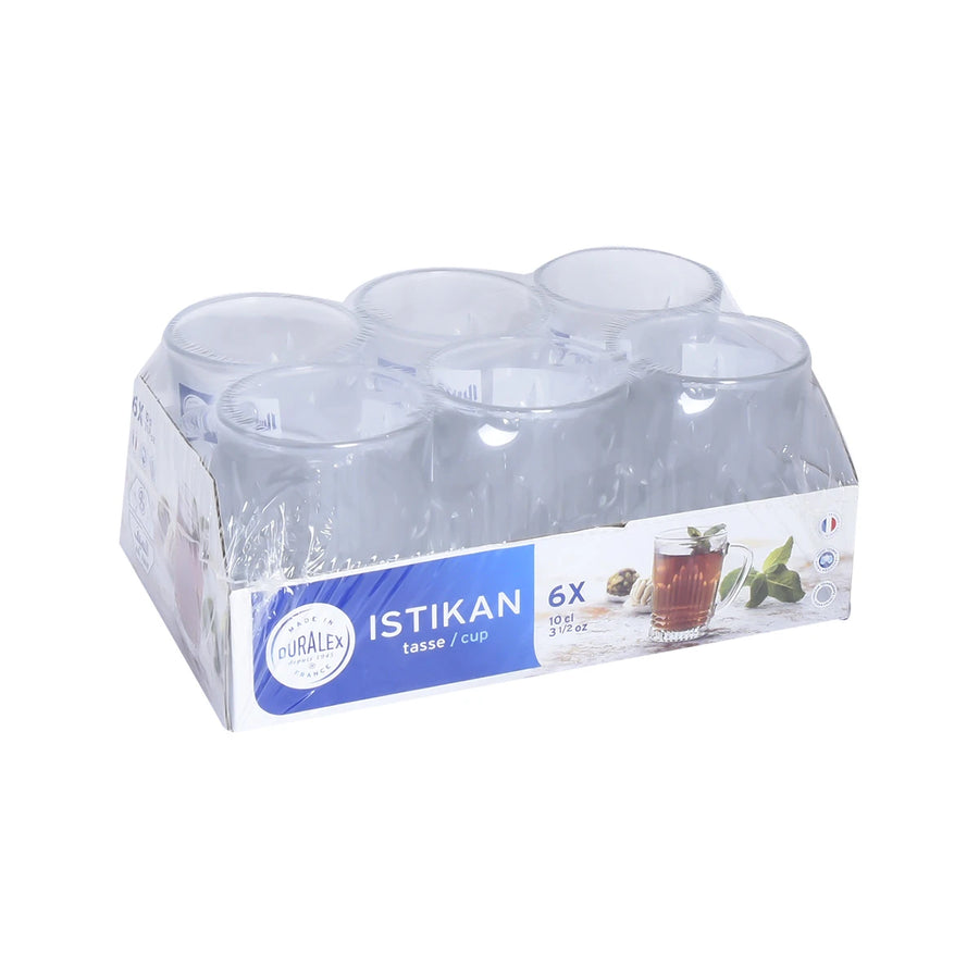 طقم بيالات شاي زجاج السيف 6 قطعة 4025A