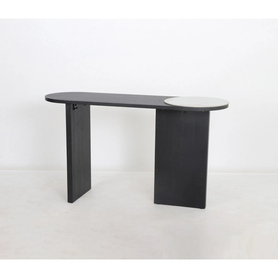 طاولة مدخل خشب اسود ابيض 120× 40 × 80 سم