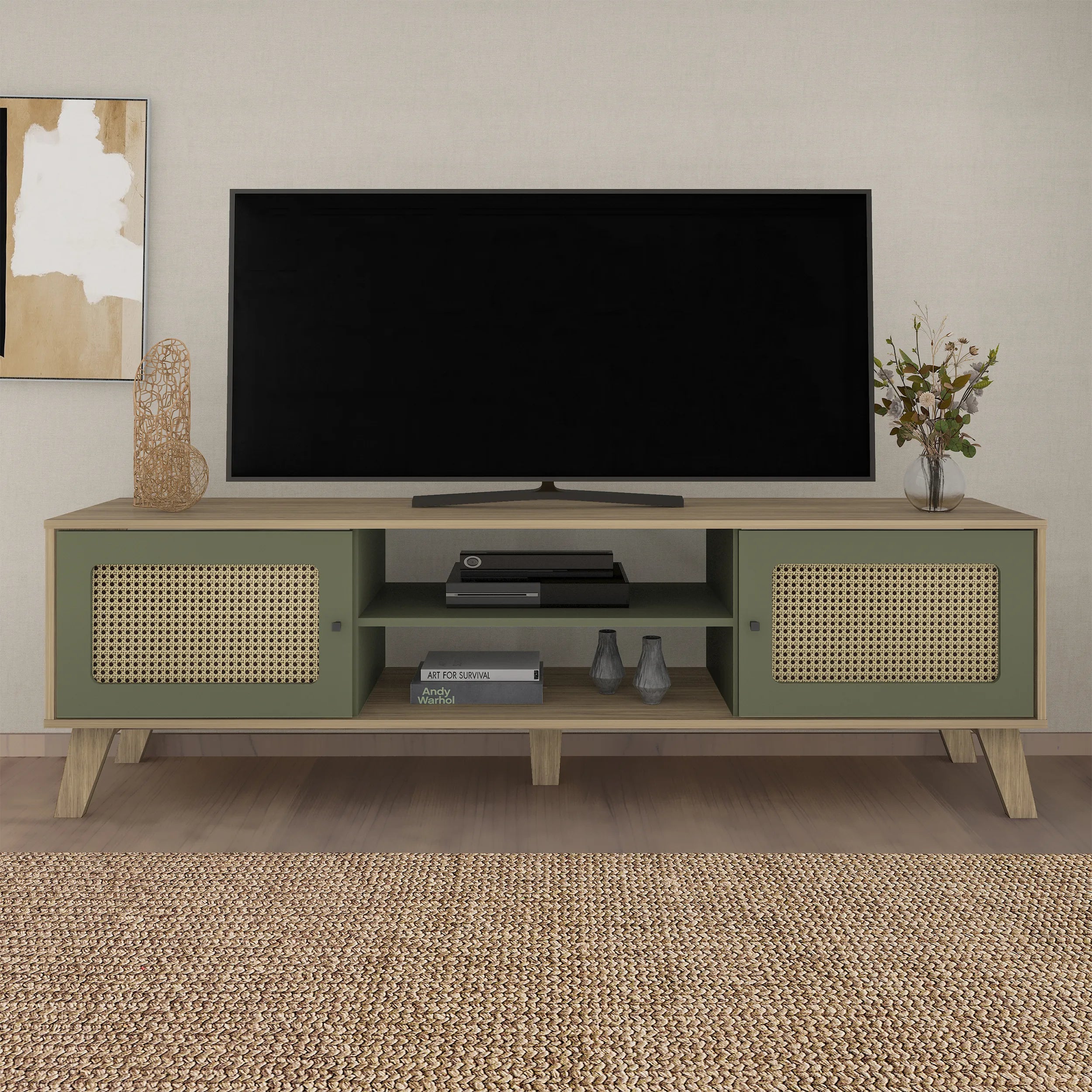 Charlotte Tv Stand Oak/Mint
