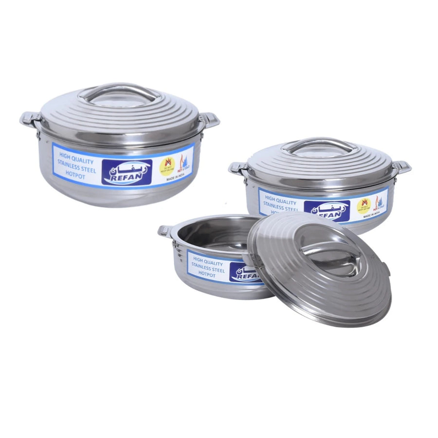 طقم حافظات طعام استيل 3 قطعة 14026