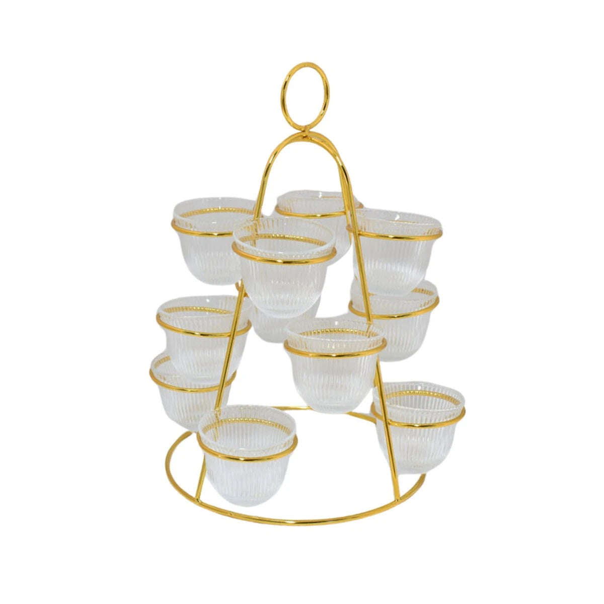 طقم فناجين قهوة زجاج مع شيال 13قطعة 602976