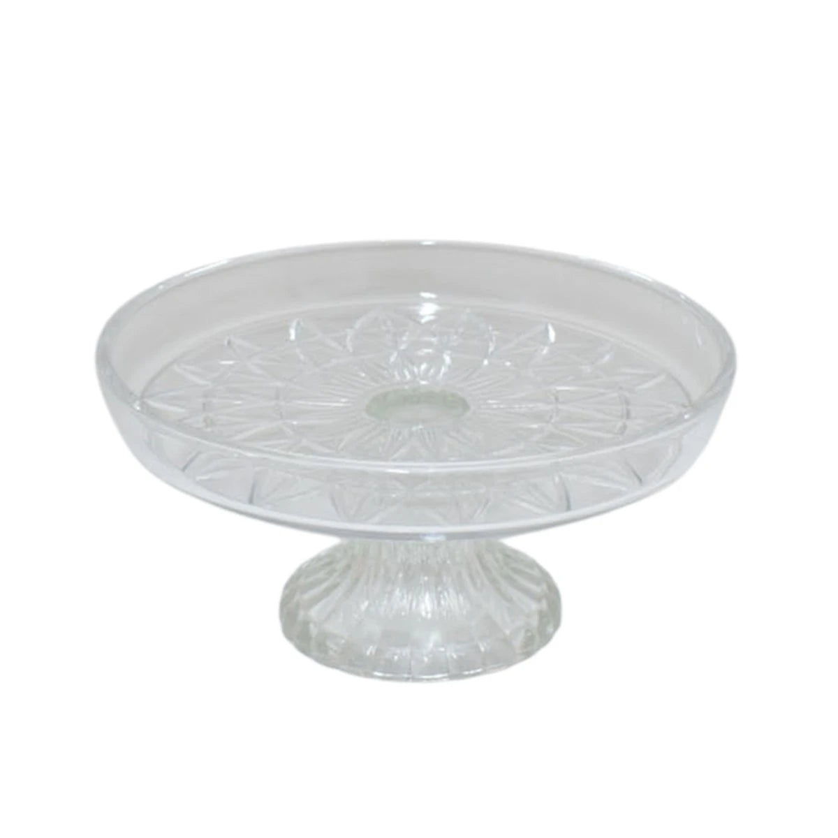 صحن تقديم زجاج دائري شفاف 16سم 1021511