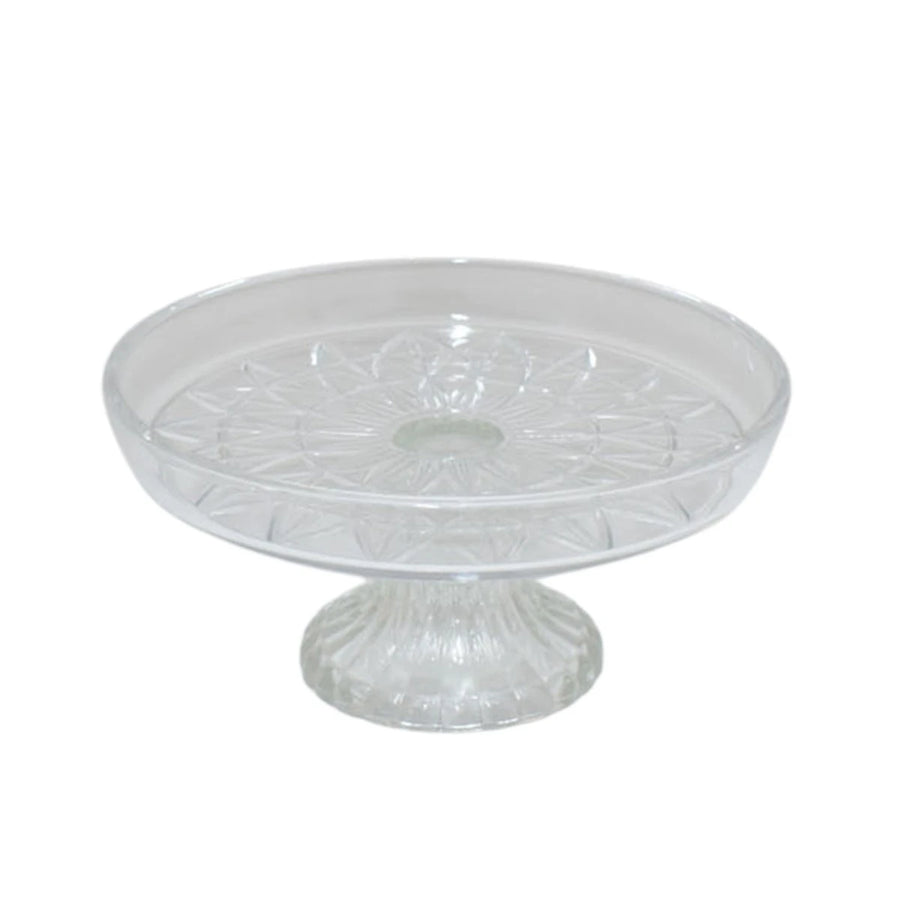 صحن تقديم زجاج دائري شفاف 16سم 1021511