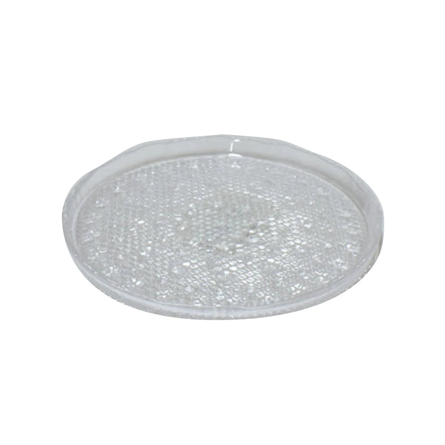 صحن تقديم زجاج دائري شفاف صغير 15سم 232828