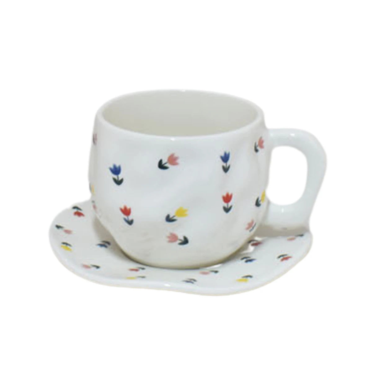 كوب سيراميك مع صحن 616889