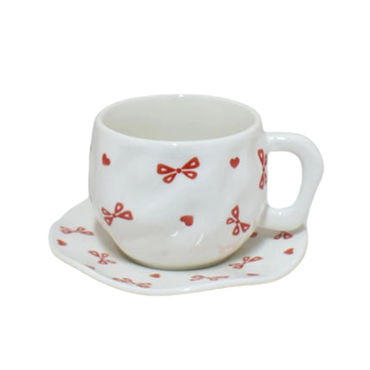 كوب سيراميك مع صحن 616885