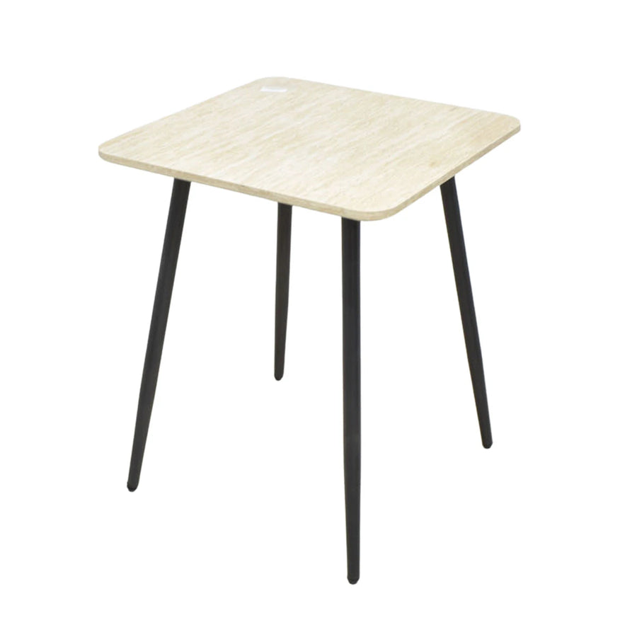 طاولة شاي خشب مربع 45 × 45 × 55 سم بيج اسود