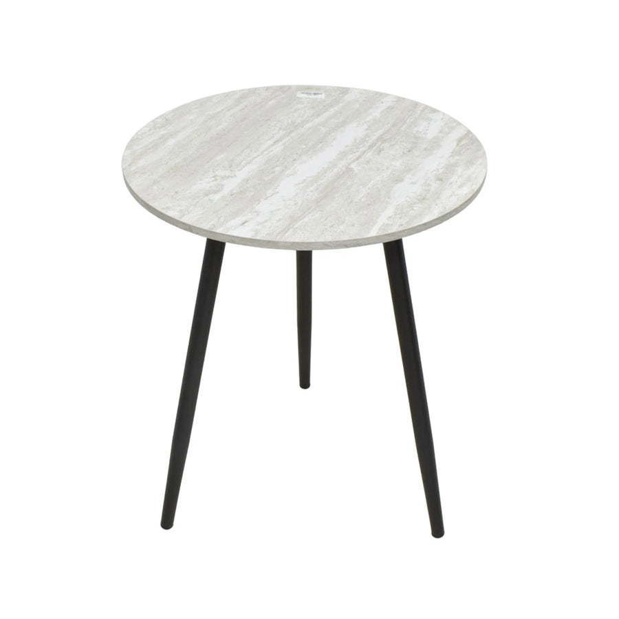 طاولة شاي خشب دائري 45 × 45 × 55 سم رمادي اسود