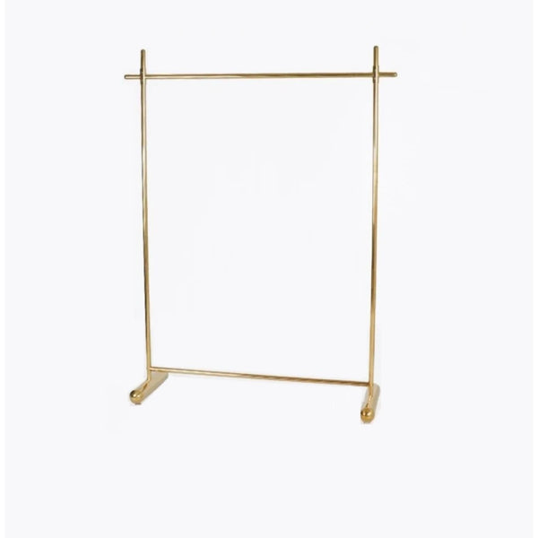 استاند تعليق ملابس استيل ذهبي 123× 40 × 189سم