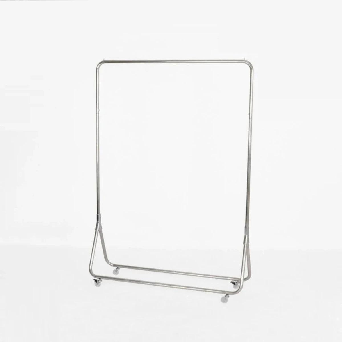استاند تعليق ملابس استيل فضي بعجلات 120× 34.5× 171سم
