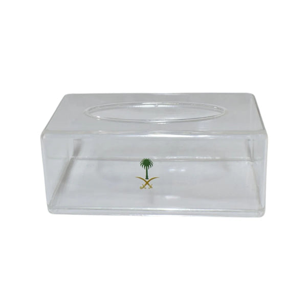 علبة مناديل اكريليك شفاف مستطيل
