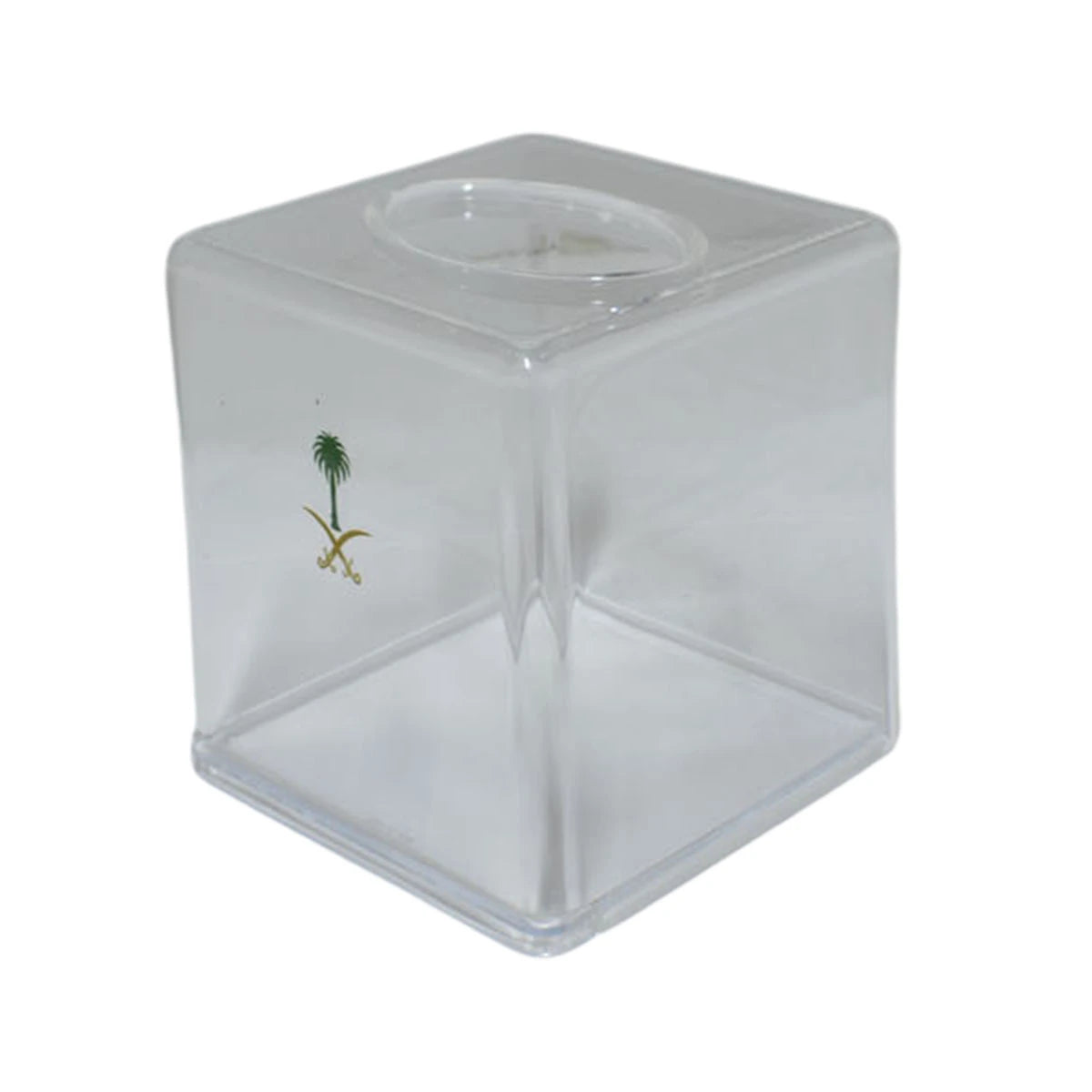 علبة مناديل اكريليك شفاف مربع