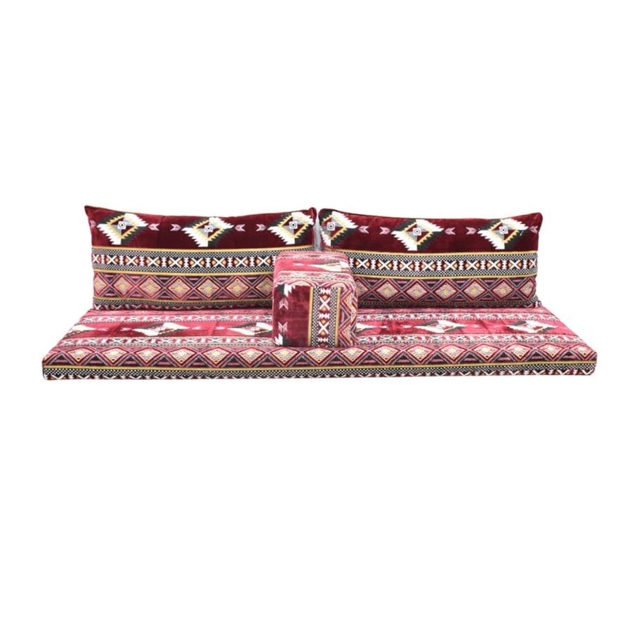 طقم جلسة تراثي قماش مضغوط 4 قطعة