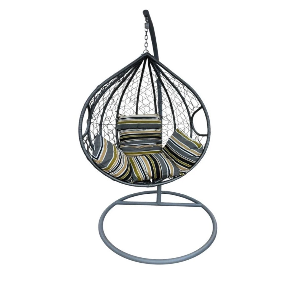 مرجيحة راتان مقعد واحد رمادي