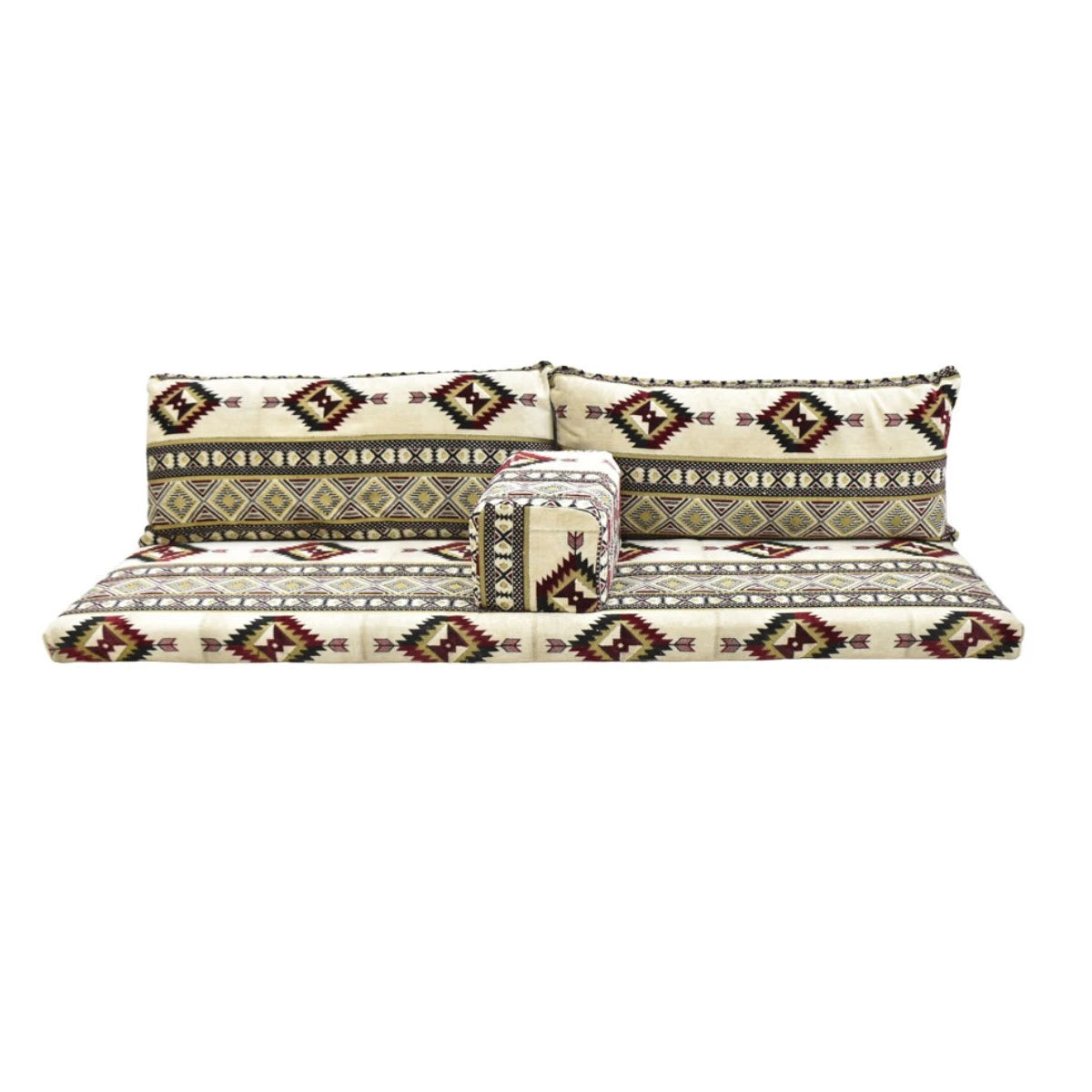 طقم جلسة تراثي قماش مضغوط 4 قطعة