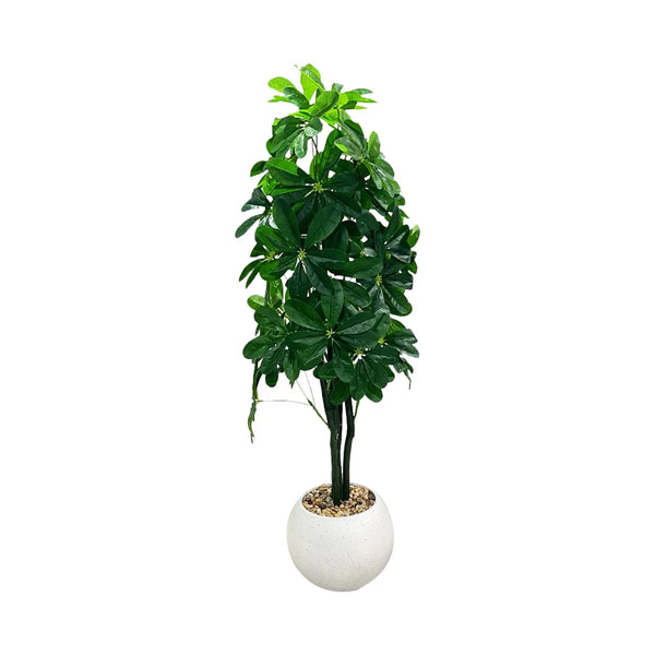 شجر اخضر صناعي بقاعدة بلاستيك 160سم