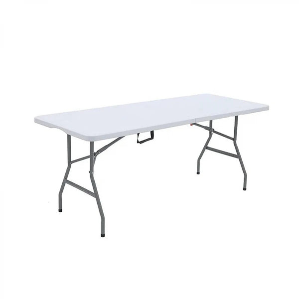 طاولة فايبر مستطيل ابيض قابلة للطي 180× 70 × 74 سم