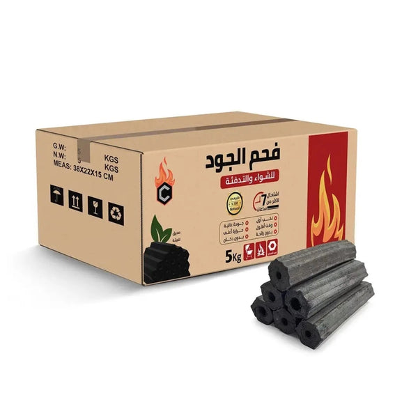 فحم الجود سداسي للشواء والتدفئة 5.0 كيلو