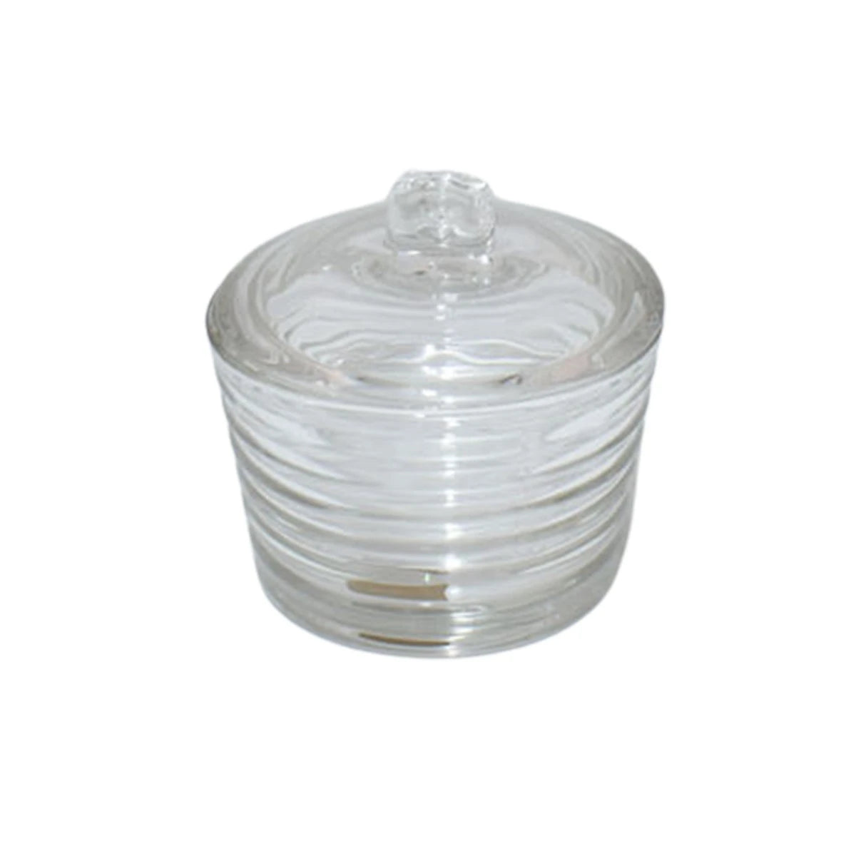 تمرية زجاج شفاف بغطاء 10سم