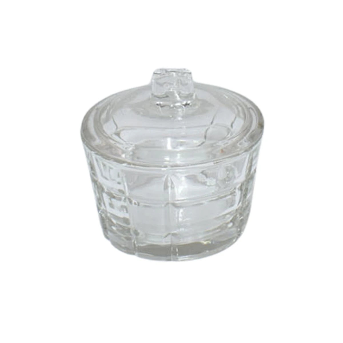 تمرية زجاج شفاف بغطاء 10سم