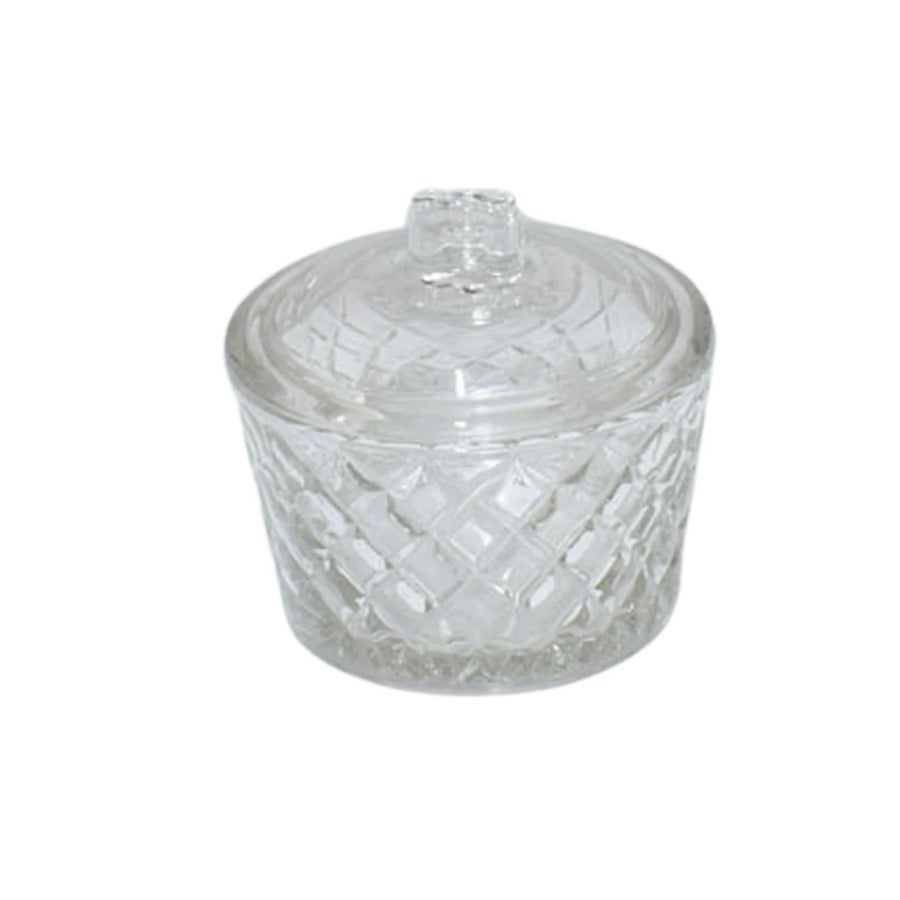 تمرية زجاج شفاف بغطاء 10سم