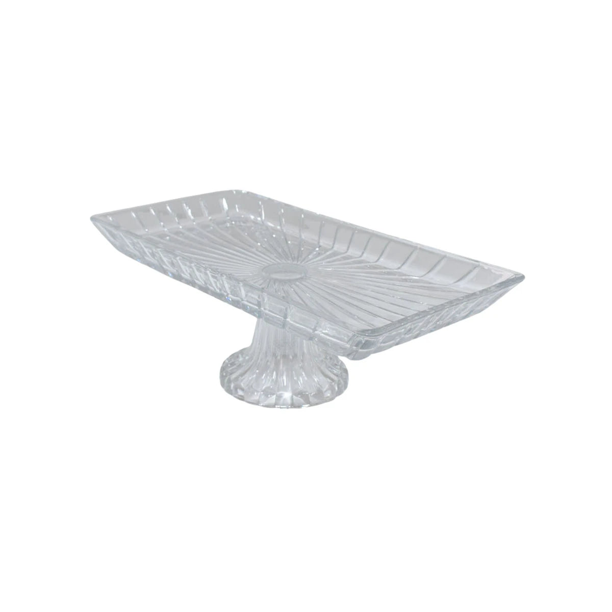 صحن تقديم زجاج مستطيل شفاف 32 × 15 × 11سم