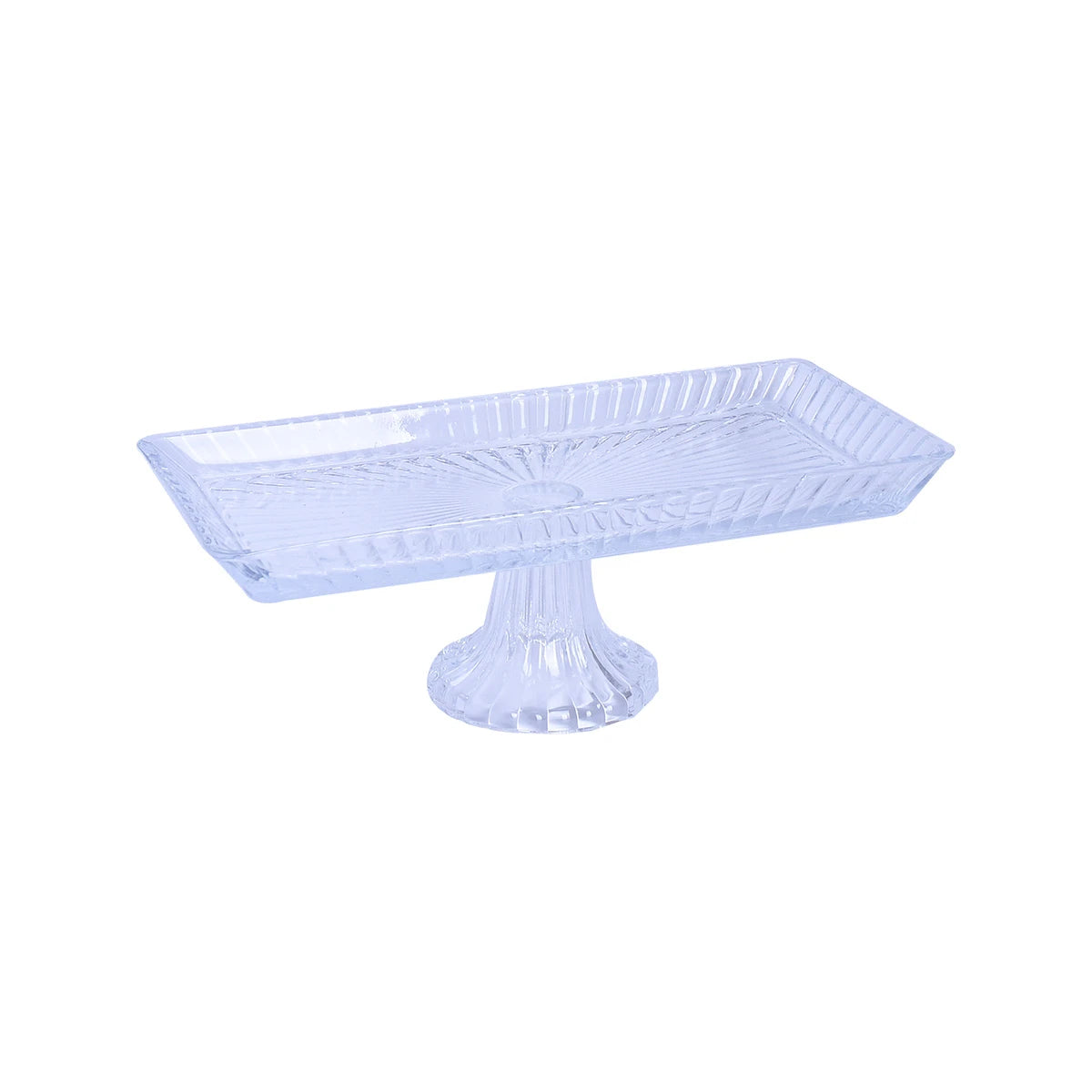 صحن تقديم زجاج مستطيل شفاف 32 × 15 × 11سم