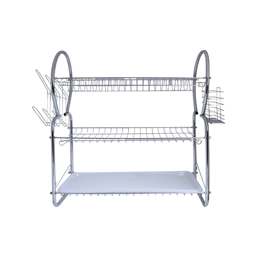 شبك صحون استيل 3 دور فضي