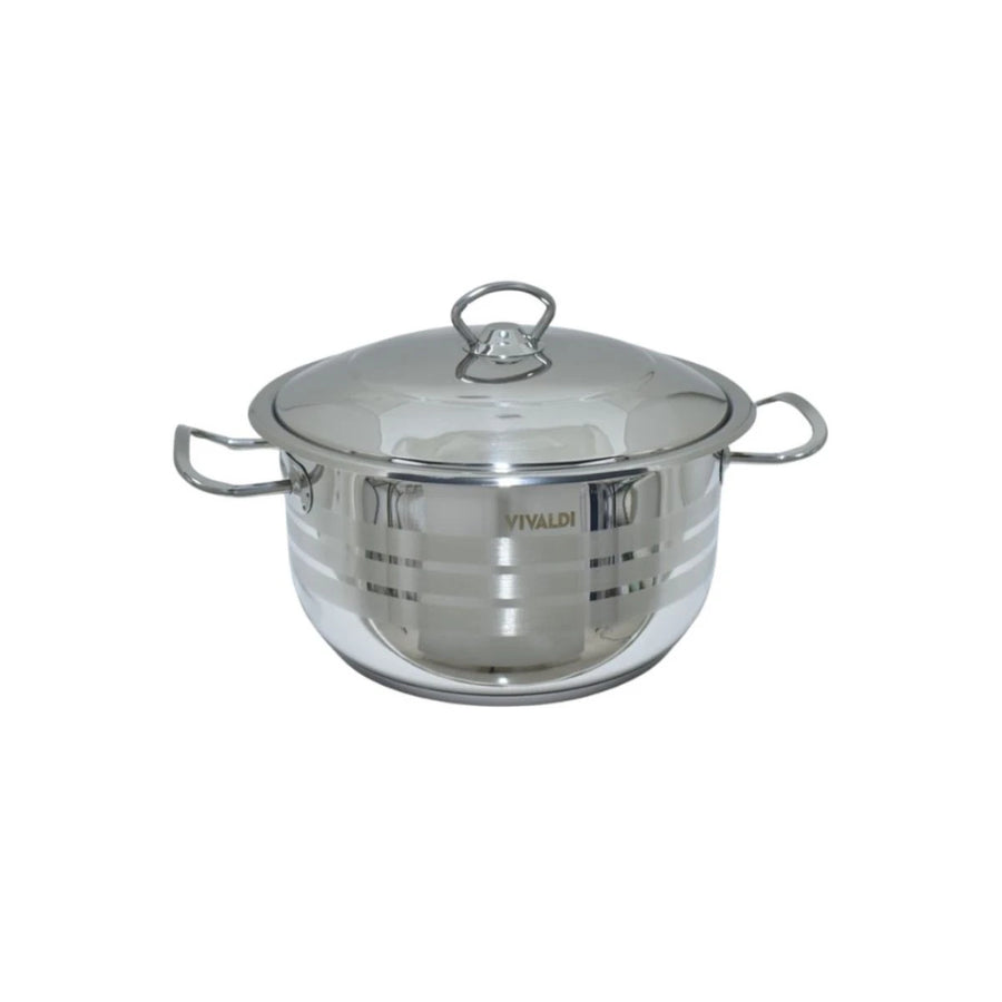 قدر استيل فضي 20 سم