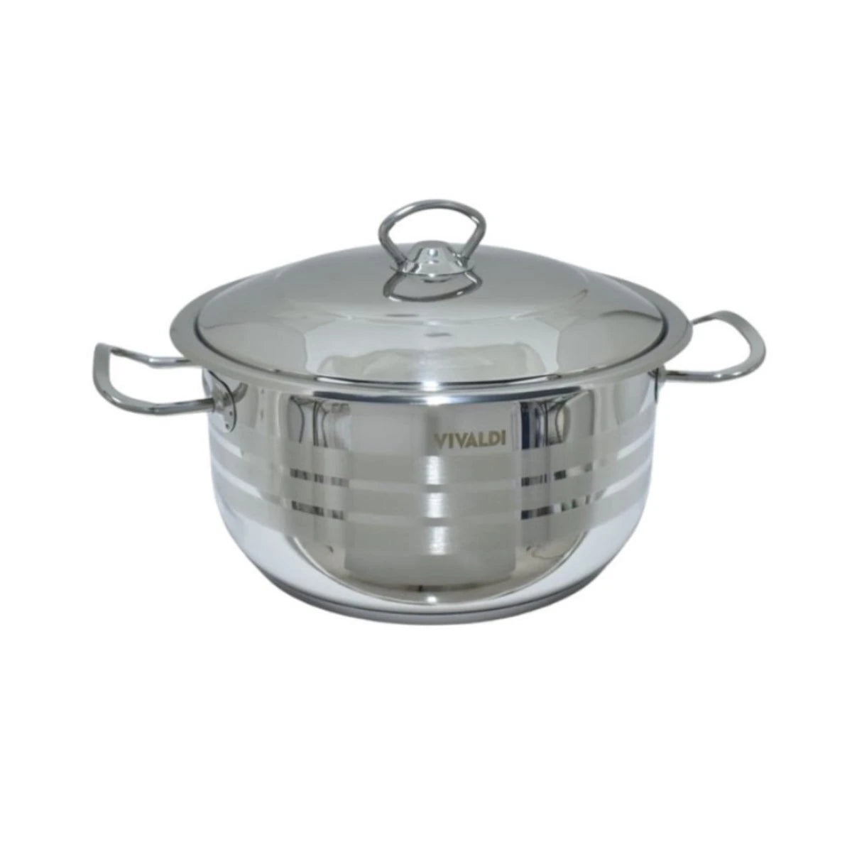 قدر استيل فضي 24 سم