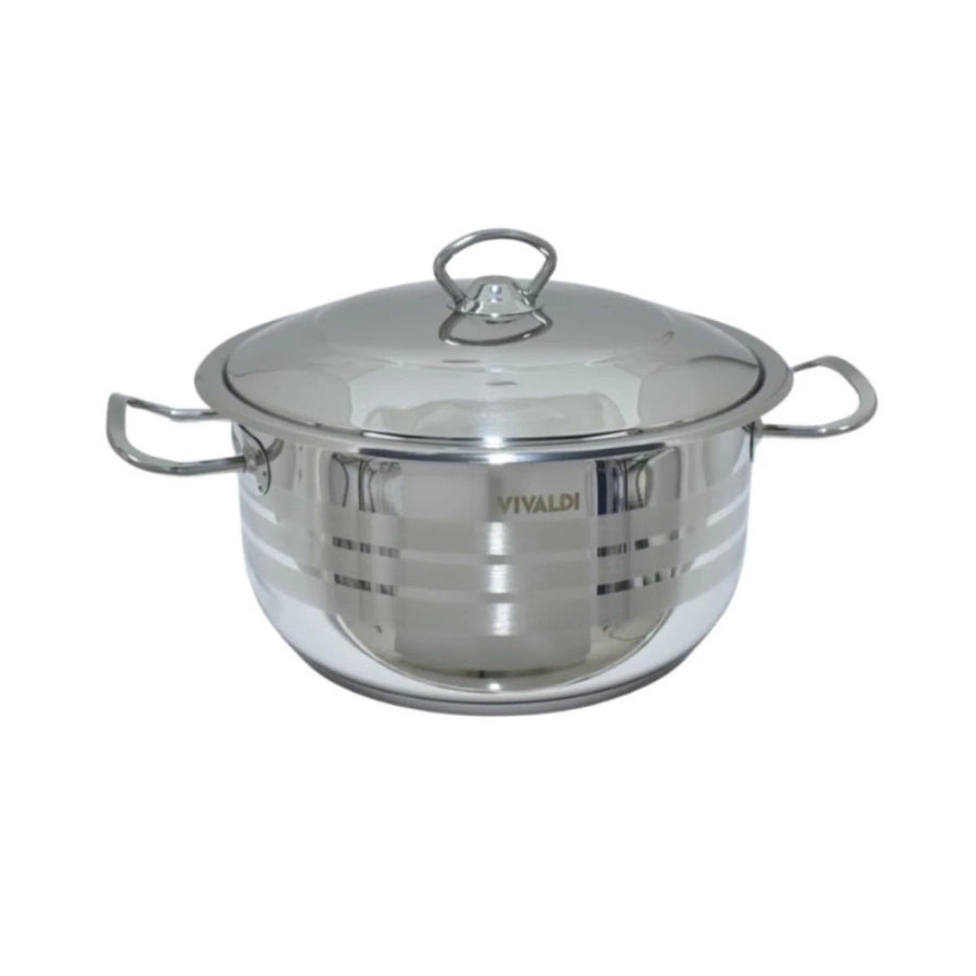 قدر استيل فضي 24 سم