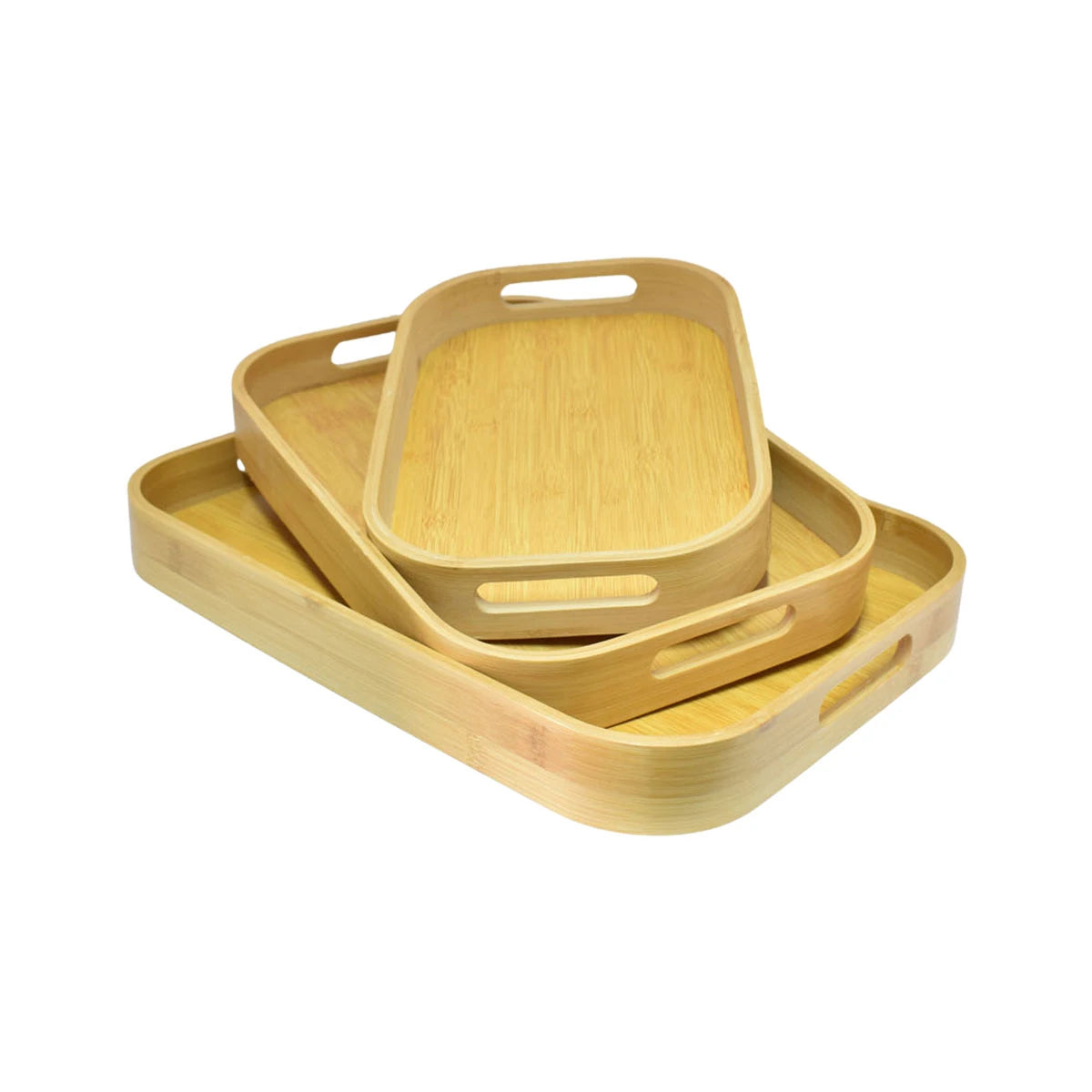 طقم طوفريات خشب مستطيل 3 قطعة