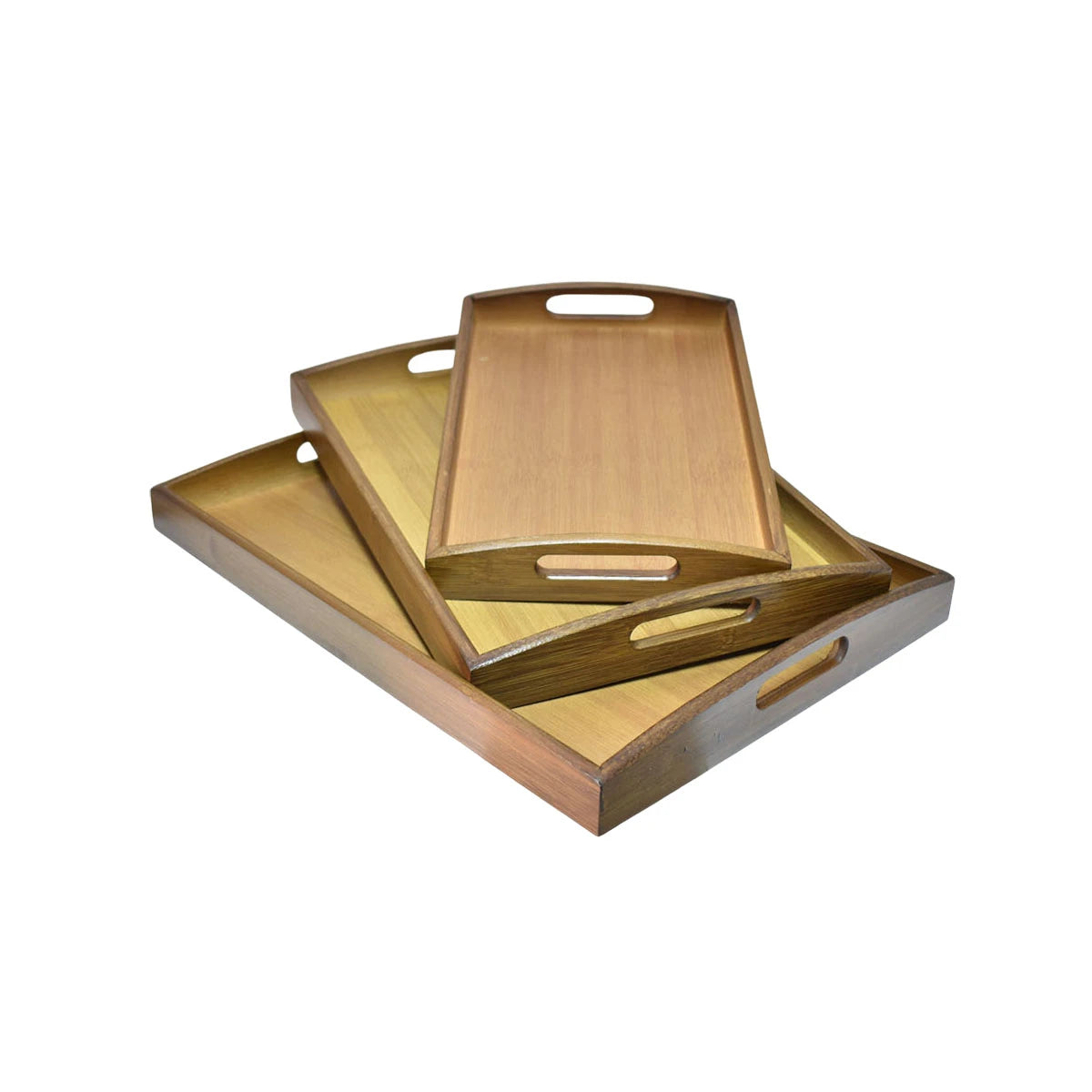 طقم طوفريات خشب مستطيل 3 قطعة