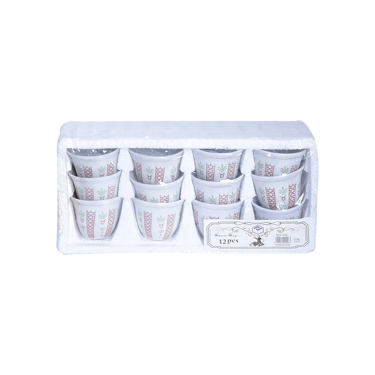 طقم فناجين قهوة سيراميك 12قطعة