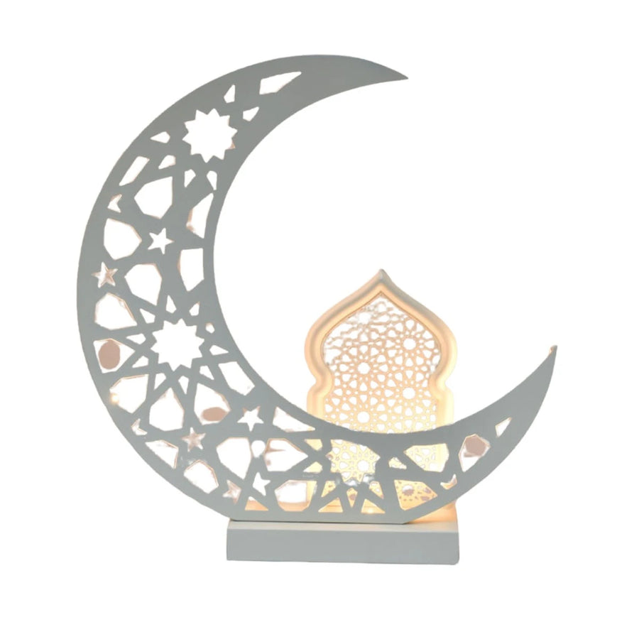 هلال رمضان معدني مضيئ 34 × 7 × 38 سم