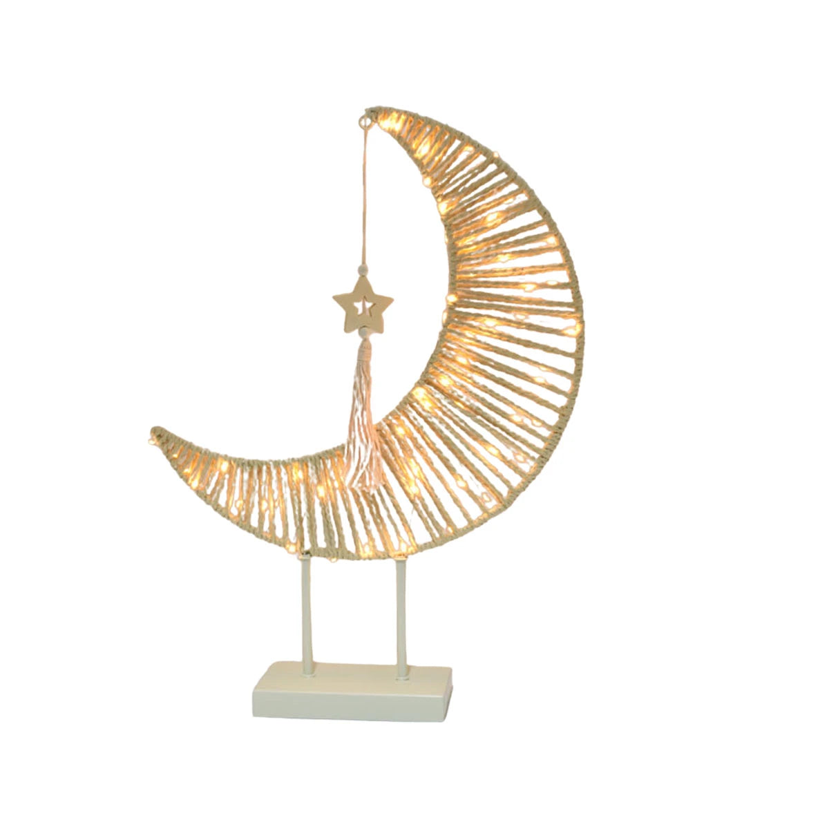 هلال رمضان معدني مضيئ 28 × 7 × 39 سم