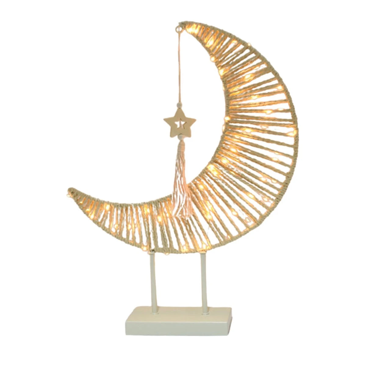 هلال رمضان معدني مضيئ 43 × 10 × 57 سم