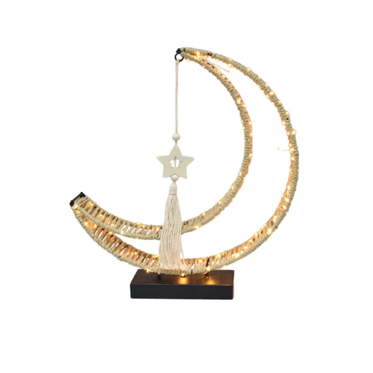 هلال رمضان معدني مضيئ 35 × 7 × 40 سم