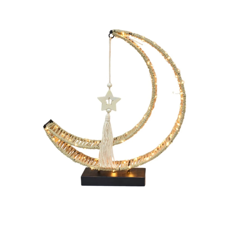 هلال رمضان معدني مضيئ 35 × 7 × 40 سم