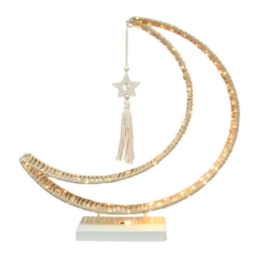 هلال رمضان معدني مضيئ 40 × 10 × 52 سم